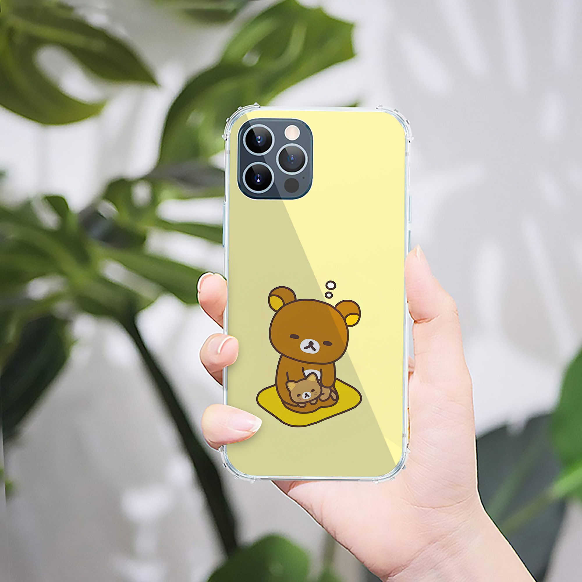 （画像用） リラックマ リラックマ キイロイトリ Rilakkuma Korilakkuma Kiiroitori 【iPhone 12シリーズ対応】透明スマホケース（クリアソフトケース）